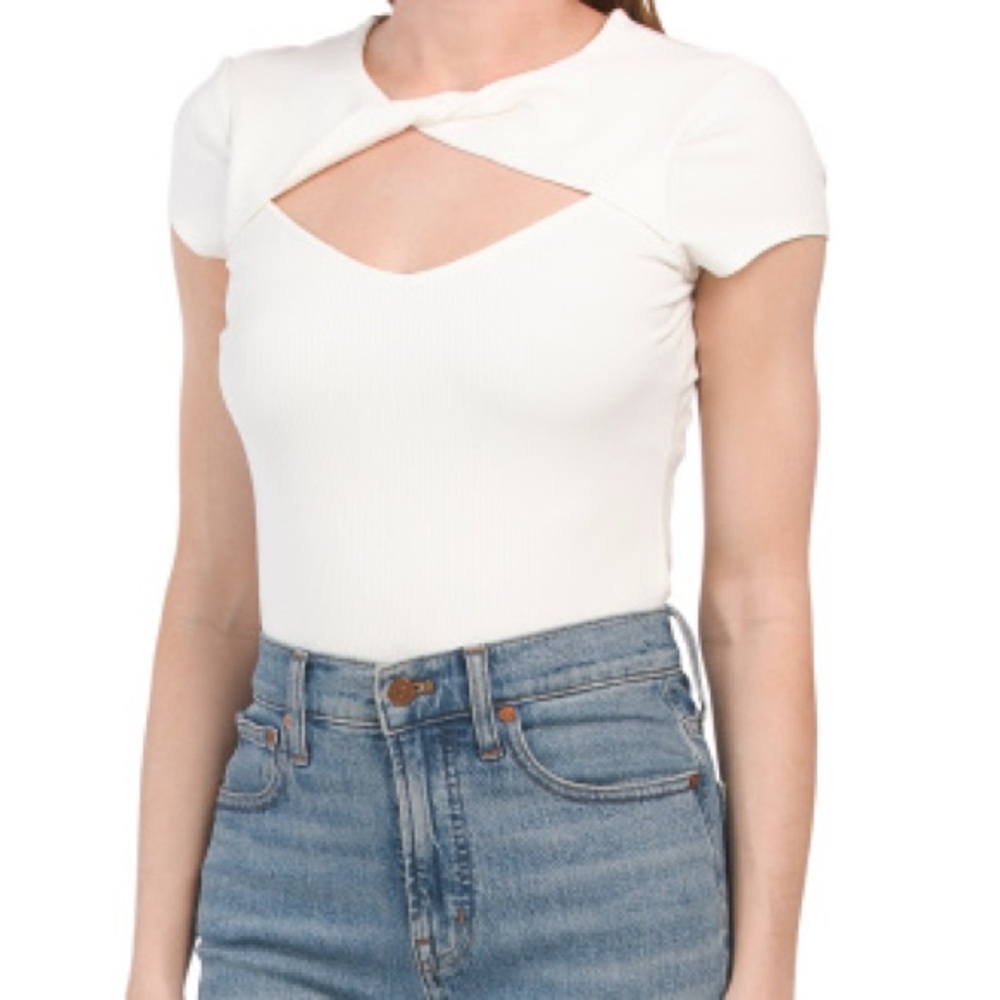 BCBG MaxAzria Keyhole Knit Bodysuit - Size M